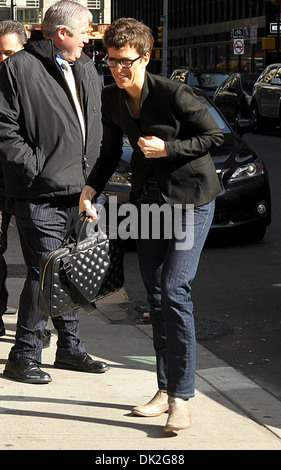 Rachel Maddow Celebrities arrive at Ed Sullivan Theater for 'The Late Show with David Letterman' New York City USA - 26.03.12 Stock Photo