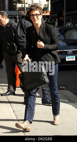 Rachel Maddow Celebrities arrive at Ed Sullivan Theater for 'The Late Show with David Letterman' New York City USA - 26.03.12 Stock Photo