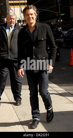 Timothy Olyphant Celebrities arrive at Ed Sullivan Theater for 'The