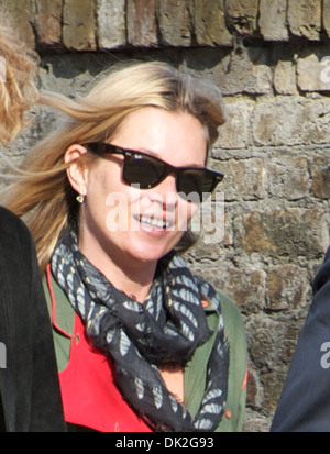 Kate Moss out and about in Highgate London, England - 12.04.12 Stock Photo