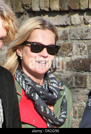 Kate Moss out and about in Highgate London, England - 12.04.12 Stock Photo