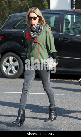 Kate Moss out and about in Highgate London, England - 12.04.12 Stock Photo