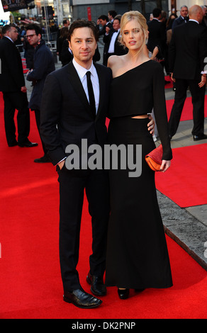 Zach Braff and Taylor Bagley Olivier Awards 2012 held at Royal Opera House- Arrivals London England - 15.04.12 Stock Photo