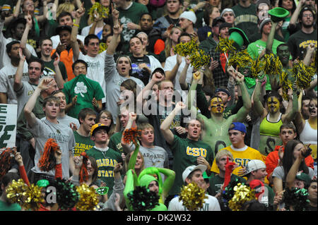 Feb. 19, 2011 - Fort Collins, Colorado, United States of America - Colorado State's student section during the game. The UNLV Runnin' Rebels defeated the Colorado State Rams by a score of 68-61in a Mountain West conference matchup at Moby Arena. (Credit Image: © Andrew Fielding/Southcreek Global/ZUMAPRESS.com) Stock Photo