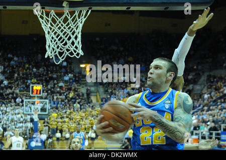 Feb. 20, 2011 - Berkeley, California, U.S - UCLA Bruins forward Reeves Nelson (22) eyes a shot during the NCAA basketball game between the UCLA Bruins and the California Golden Bears at Haas Pavilion. Cal held off UCLA 76-72 in overtime. (Credit Image: © Matt Cohen/Southcreek Global/ZUMAPRESS.com)