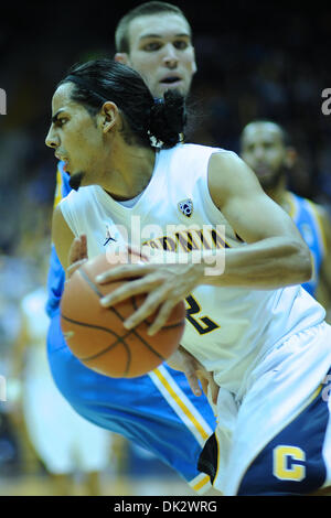 Feb. 20, 2011 - Berkeley, California, U.S - California Golden Bears guard Jorge Gutierrez (2) drives the baseline during the NCAA basketball game between the UCLA Bruins and the California Golden Bears at Haas Pavilion. Cal held off UCLA 76-72 in overtime. (Credit Image: © Matt Cohen/Southcreek Global/ZUMAPRESS.com)