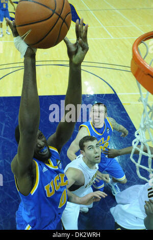 Feb. 20, 2011 - Berkeley, California, U.S - UCLA Bruins center Anthony Stover (0) puts up a shot during the NCAA basketball game between the UCLA Bruins and the California Golden Bears at Haas Pavilion. Cal held off UCLA 76-72 in overtime. (Credit Image: © Matt Cohen/Southcreek Global/ZUMAPRESS.com)