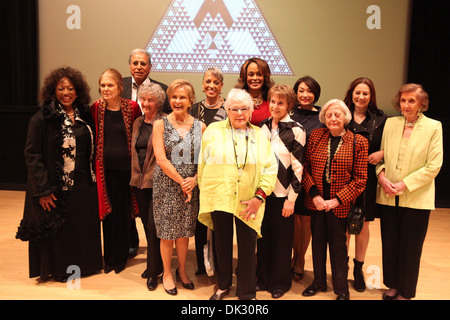 From L to R Back Row First Jessye Norman Gloria Steinem Charlie Soap Dr Johnnetta B Cole Faye Wattleton Connie Chung Sandy Stock Photo