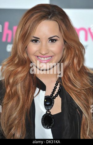 Demi Lovato signs copies of her new album 'Unbroken' at HMV Oxford Circus London England - 03.04.12 Stock Photo