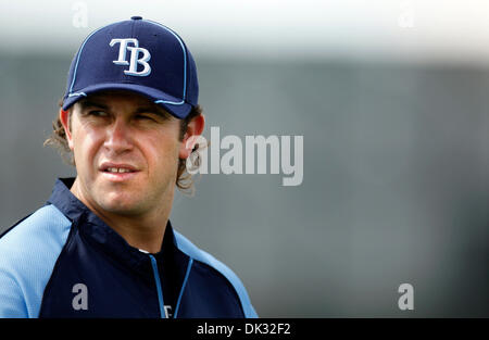 Feb. 22, 2011 - Port Charlotte, FL - DIRK SHADD   |  Times .OT 334882 SHAD RAYS 06 (02/22/11 PORT CHARLOTTE)  Tampa Bay Rays third baseman Evan Longoria (3) on the field during drills at Rays Spring Training at the Charlotte Sports Park, 2300 El Jobean Road in Port Charlotte Tuesday morning. (02/22/11). [DIRK SHADD, Times] (Credit Image: © St. Petersburg Times/ZUMAPRESS.com) Stock Photo