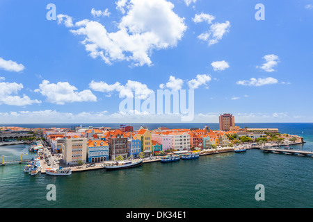 Arial view of Willemstad Curacao Stock Photo