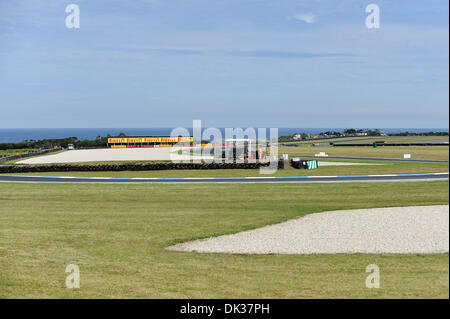 Feb. 26, 2011 - Phillip Island, Victoria, Australia - A view of run into turn 4 of the Phillip Island circuit at race one of round one of the 2011 FIM Superbike World Championship at Phillip Island, Australia. (Credit Image: © Sydney Low/Southcreek Global/ZUMAPRESS.com) Stock Photo