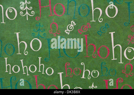Christmas Ho Ho Ho Background Horizontal - Green Christmas Ho Ho Ho Background Red White Blue Writing Stock Photo