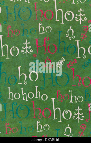 Christmas Ho Ho Ho Background Vertical - Green Christmas Ho Ho Ho Background Red White Blue Writing Stock Photo