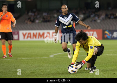 Mar 05, 2011 - Melbourne, Victoria, Australia - Jeju United defeated Melbourne Victory 2-1 in a Asian Football Confederation Champions League Group E football match at Etihad Stadium (Docklands Stadium). (Credit Image: © Andrew Gyopar/ZUMAPRESS.com) Stock Photo