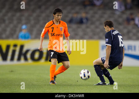 Mar 05, 2011 - Melbourne, Victoria, Australia - Jeju United defeated Melbourne Victory 2-1 in a Asian Football Confederation Champions League Group E football match at Etihad Stadium (Docklands Stadium). (Credit Image: © Andrew Gyopar/ZUMAPRESS.com) Stock Photo