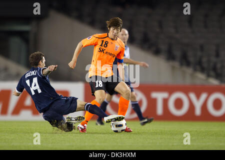 Mar 05, 2011 - Melbourne, Victoria, Australia - Jeju United defeated Melbourne Victory 2-1 in a Asian Football Confederation Champions League Group E football match at Etihad Stadium (Docklands Stadium). (Credit Image: © Andrew Gyopar/ZUMAPRESS.com) Stock Photo