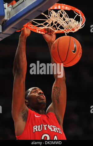 Mar. 8, 2011 - New York, New York, U.S - Rutgers Scarlet Knights forward Jonathan Mitchell (24) in first round Big East Championship action at Madison Square Garden in New York, New York Rutgers defeats Seton Hall 76 to 70 (Credit Image: © Brooks Von Arx/Southcreek Global/ZUMAPRESS.com) Stock Photo