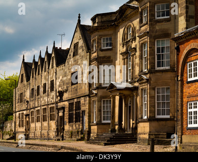 Queen Elizabeth's Grammar School in Ashbourne Derbyshire Peak District England UK built 1585 now converted into private housing Stock Photo