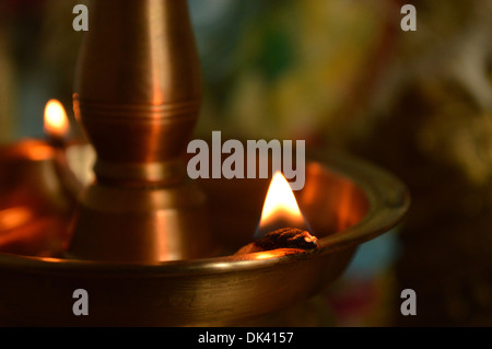 Close up of a brass oil lamp hi-res stock photography and images