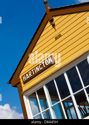 Hartington Signal Box on the Tissington Trail a disused railway line now long distance trail in the Peak District Derbyshire UK Stock Photo