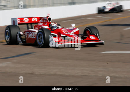 Mar. 25, 2011 - St.Petersburg, Florida, U.S - Target Chip Ganassi Racing driver Scott Dixon (9) makes a turn during the Honda Grand Prix of St. Petersburg (Credit Image: © Luke Johnson/Southcreek Global/ZUMApress.com) Stock Photo