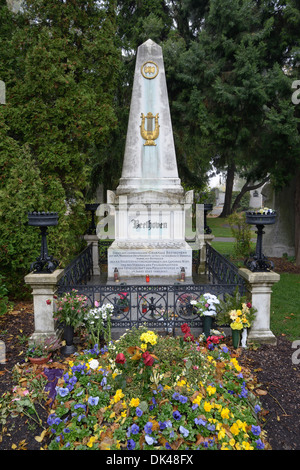 Grave of Ludwig van Beethoven, composer, Zentralfriedhof, Central Cemetery, Vienna, Austria, Europe Stock Photo