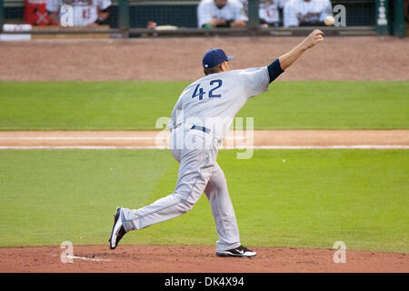 Apr. 15, 2011 - Houston, Texas, U.S - Astros fan proudly wears the vintage  uniform shirt. The San Diego Padres beat the Houston Astros 4-2 to tie the  series at 1at Minute