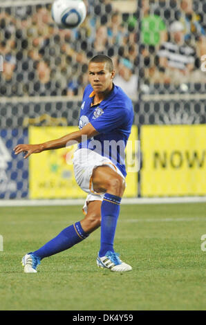 July 20, 2011 - Chester, Pennsylvania, U.S - Everton midfielder Jack Rodwell (26) during game actionThe Philadelphia Union defeated Everton 1-0 in a MLS friendly match being played at PPL Park in Chester, Pennsylvania (Credit Image: © Mike McAtee/Southcreek Global/ZUMAPRESS.com) Stock Photo