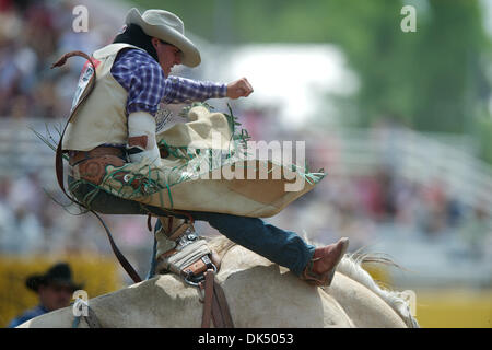 Apr. 16, 2011 - Red Bluff, California, U.S - Austin Foss of Terrebonne, OR rides Comanchero at the 2011 Red Bluff Round-Up at the Tehama District Fairgrounds in Red Bluff, CA. (Credit Image: © Matt Cohen/Southcreek Global/ZUMAPRESS.com) Stock Photo