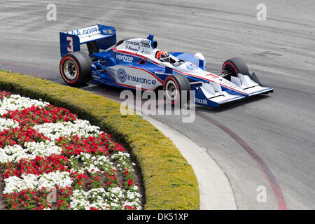 Apr. 17, 2011 - Long Beach, California, U.S - Helio Castroneves driver of the #3 Auto Club of Southern California Team Penske Dallara Honda races during the IndyCar Series 37th annual Toyota Grand Prix of Long Beach. (Credit Image: © Brandon Parry/Southcreek Global/ZUMAPRESS.com) Stock Photo