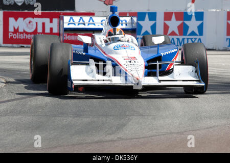 Apr. 17, 2011 - Long Beach, California, U.S - Helio Castroneves driver of the #3 Auto Club of Southern California Team Penske Dallara Honda races during the IndyCar Series 37th annual Toyota Grand Prix of Long Beach. (Credit Image: © Brandon Parry/Southcreek Global/ZUMAPRESS.com) Stock Photo