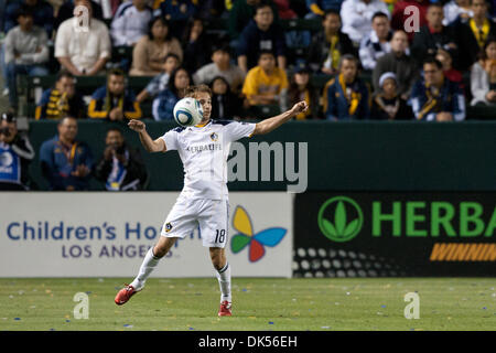 Apr. 23, 2011 - Carson, California, U.S - Los Angeles Galaxy forward Mike Magee #18 in action during the Major League Soccer game between the Portland Timbers and the Los Angeles Galaxy at the Home Depot Center. The Galaxy went on to defeat the Timbers with a final score of 3-0. (Credit Image: © Brandon Parry/Southcreek Global/ZUMAPRESS.com) Stock Photo