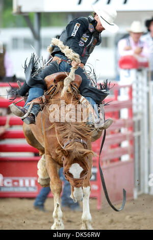 Apr. 24, 2011 - Clovis, California, U.S - Bradley Harter of Weatherford, TX rides 426 at the Clovis Rodeo. (Credit Image: © Matt Cohen/Southcreek Global/ZUMAPRESS.com) Stock Photo