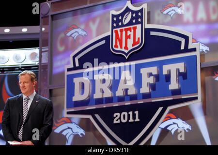 April 28, 2011 - New York, New York, United States of America - Ryan  Kerrigan is introduced as the 16th pick to the Washington Redskins during  the NFL Draft 2011 at Radio