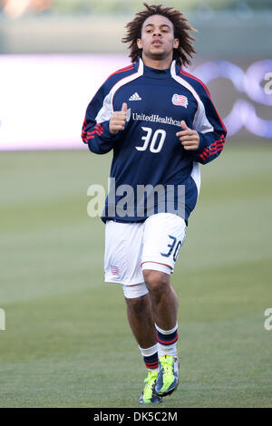 April 30, 2011 - Carson, California, U.S - New England Revolution defender Kevin Alston #30 before the Major League Soccer game between the New England Revolution and Chivas USA at the Home Depot Center. Chivas USA went on to defeat the New England Revolution with the final score of 3-0. (Credit Image: © Brandon Parry/Southcreek Global/ZUMAPRESS.com) Stock Photo