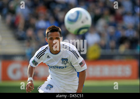 April 30, 2011 - Chester, Pennsylvania, U.S - San Jose Earthquakes midfielder ANTHONY AMPAIPITAKWONG (23) chases down the ball during the MLS game between the Philadelphia Union and the San Jose Earthquakes in a game at PPL Park. (Credit Image: © Mike McAtee/Southcreek Global/ZUMAPRESS.com) Stock Photo