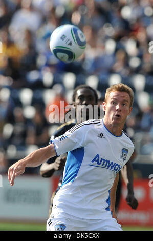 April 30, 2011 - Chester, Pennsylvania, U.S - San Jose Earthquakes defender Chris Leitch (3) during game action. The Philadelphia Union defeated  the San Jose Earthquakes1-0, in a game being played at PPL Park in Chester, Pennsylvania (Credit Image: © Mike McAtee/Southcreek Global/ZUMAPRESS.com) Stock Photo