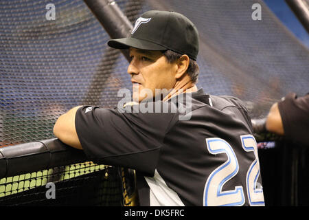 Toronto Blue Jays bench coach Don Mattingly talks with the news media  before a baseball game against the Miami Marlins, Monday, June 19, 2023, in  Miami. (AP Photo/Lynne Sladky Stock Photo - Alamy