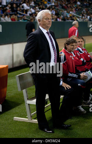 May 7, 2011 - Carson, California, U.S - New York Red Bulls head coach Hans Backe before the Major League Soccer game between the New York Red Bulls and the Los Angeles Galaxy at the Home Depot Center. The Red Bulls went on to tie the Galaxy with a final score of 1-1. (Credit Image: © Brandon Parry/Southcreek Global/ZUMAPRESS.com) Stock Photo