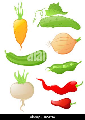 set of vector glossy vegetable icons Stock Vector Image & Art - Alamy