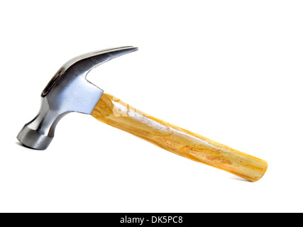 Oriented claw hammer isolated over white Stock Photo
