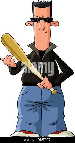 Cartoon Illustration of Ruffian Man in Hat and Coat Stock Vector Image ...