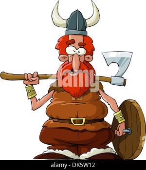 Viking on a white background, vector illustration Stock Vector