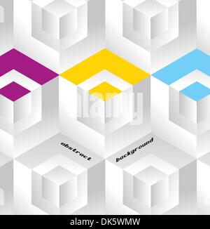 Abstract geometric background with isometric cubes. Book cover Stock Vector