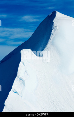 Antarctica, Serrated ridge of iceberg near Enterprise Island in Wilhelmina Bay along Antarctic Peninsula Stock Photo