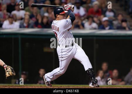 May 20, 2011 - Cleveland, Ohio, U.S - Cleveland shortstop Asdrubal Cabrera (13) at bat during the sixth inning against Cincinnati.  The Cleveland Indians rallied to defeat the Cincinnati Reds 5-4 at Progressive Field in Cleveland, Ohio. (Credit Image: © Frank Jansky/Southcreek Global/ZUMAPRESS.com) Stock Photo