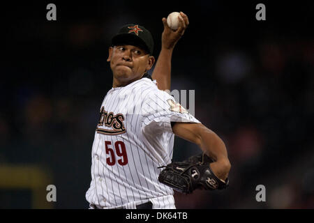May 24, 2011 - Houston, Texas, U.S - Houston Astros Pitcher Wilton Lopez (59) came in the 8th inning. Los Angeles Dodgers beat the Houston Astros 5 - 4 at Minute Maid Park in Houston Texas. (Credit Image: © Juan DeLeon/Southcreek Global/ZUMAPRESS.com) Stock Photo