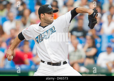 July 20, 2011 - Toronto, Ontario, Canada - Toronto Blue Jays Pitcher Brandon Morrow (23) started the game against the Seattle Mariners. The Toronto Blue Jays lead the Seattle Mariners 8 - 2 after 4 innings. (Credit Image: © Keith Hamilton/Southcreek Global/ZUMAPRESS.com) Stock Photo