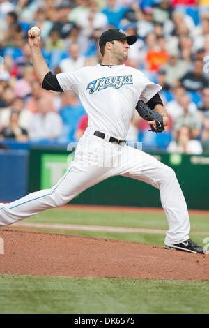 July 20, 2011 - Toronto, Ontario, Canada - Toronto Blue Jays Pitcher Brandon Morrow (23) started the game against the Seattle Mariners. The Toronto Blue Jays lead the Seattle Mariners 8 - 2 after 4 innings. (Credit Image: © Keith Hamilton/Southcreek Global/ZUMAPRESS.com) Stock Photo